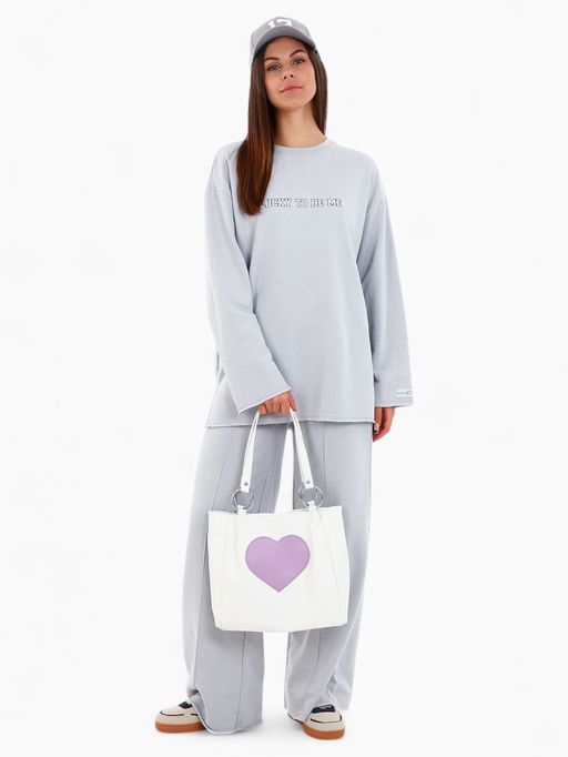 Сумка - шоппер женская на магнитной кнопке, 30×9×25 см, белая