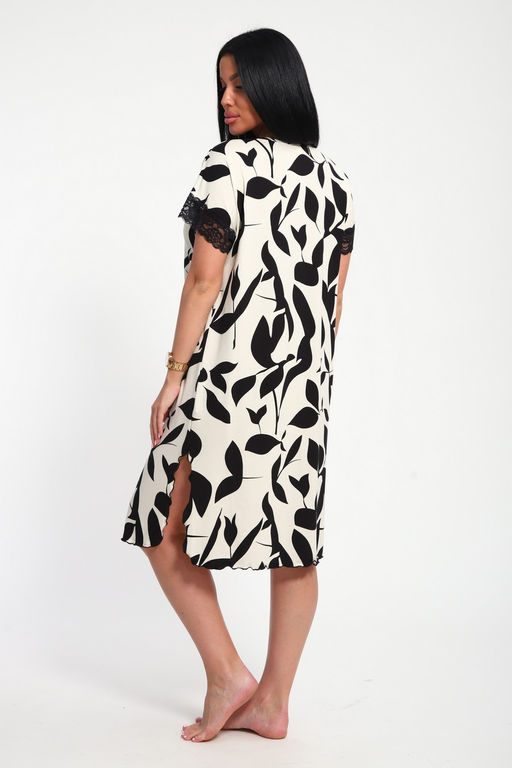 Туника женская из вискозы Олеся экрю макси