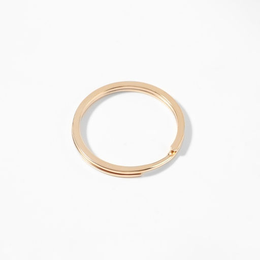 Цена за 2 шт. Кольцо для брелока, плоское, d=25 мм, 10 шт., цвет золотой