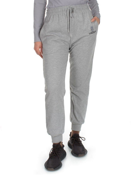 Q-02 GRAY Брюки спортивные женские (85% хлопок, 15% полиэстер)