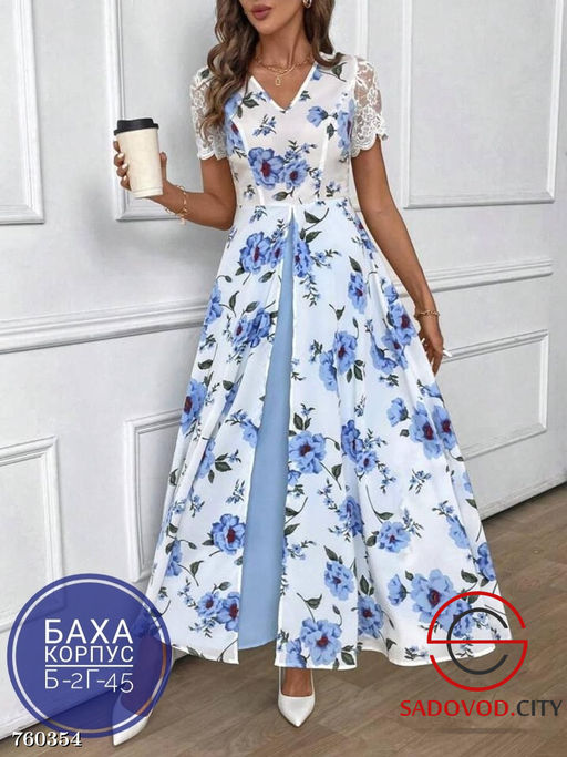 Женское платье с цветочным принтом - Bruno фото 3