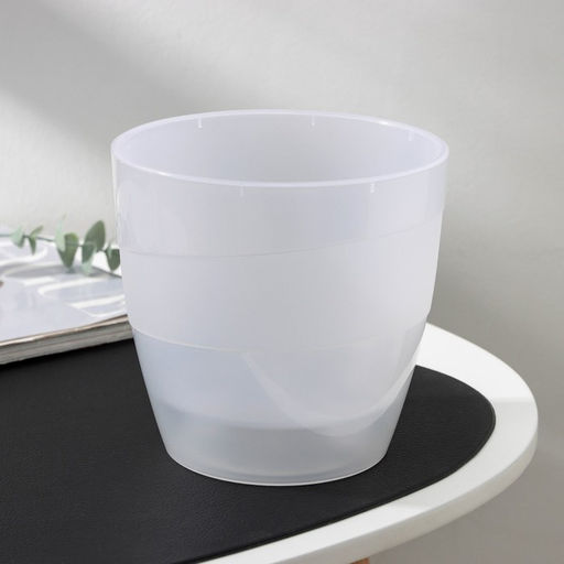 Кашпо для цветов со вставкой Plast-Avenue «Грация», 2 л, пластик, прозрачное