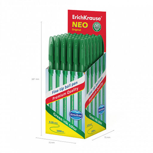 Цена за 50 шт. Ручка шариковая ErichKrause Neo® Stick Original 0.7, Super Glide Technology, цвет чернил черный (в коробке по 50 шт.)  фото 20