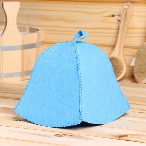 Шапка для бани и сауны «Классическая», полиэфир, голубая, «Добропаровъ»