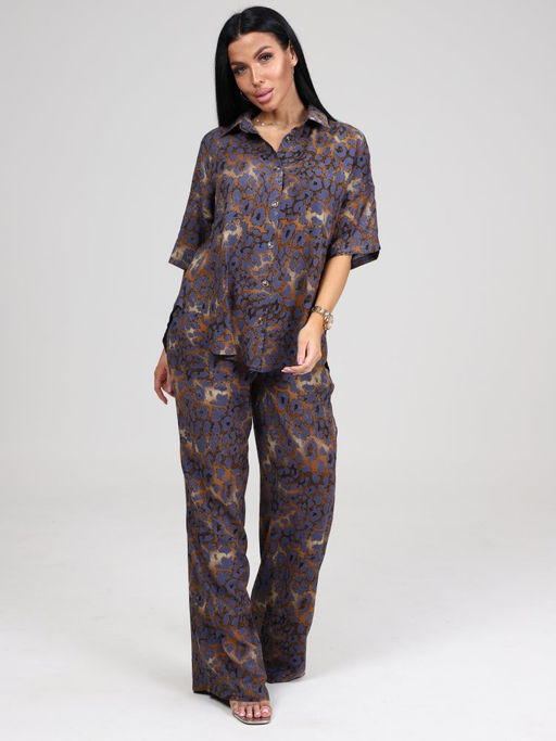 087 ЖЕНСКИЙ КОСТЮМ (брюки) (Светло-синий) - А-дина фото 3