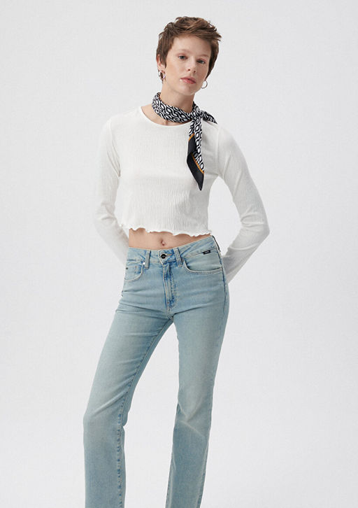 Renkli Bask?l? Bandana - Mavi фото 14