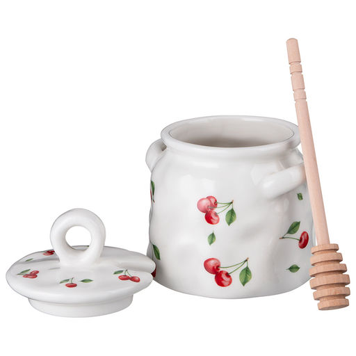 БАНКА ДЛЯ МЕДА LEFARD CHERRY 11,5*10,5*1,*5 СМ 450 МЛ  фото 3