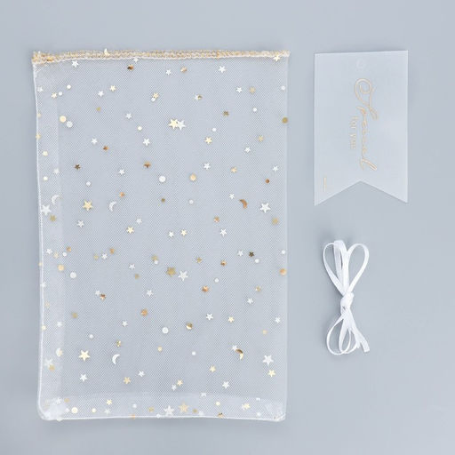 Цена за 5 шт. Мешок из фатина Фантазии, 16 24 см +/- 1.5 см - Дарите счастье фото 6