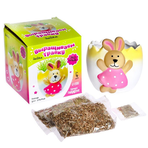 Набор для опытов Выращиваем травку, зайка - Эврики фото 2