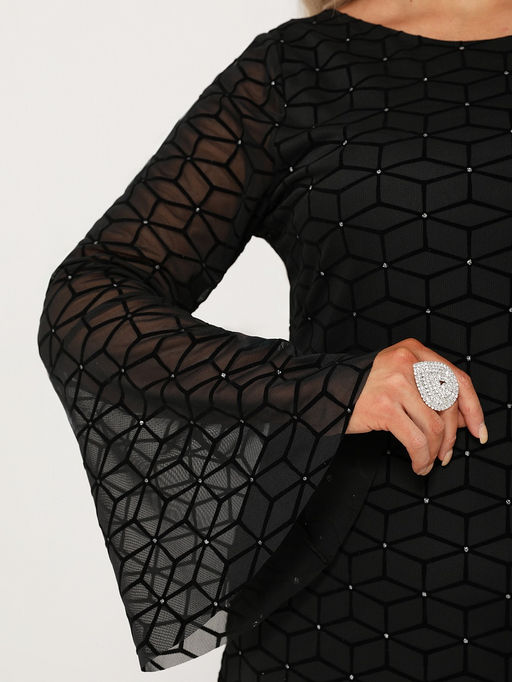 Платье Габриэлла 0455-1амх черный кристалл