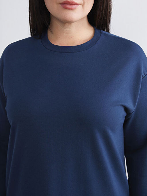 Bisiklet Yaka Sweat Elbise