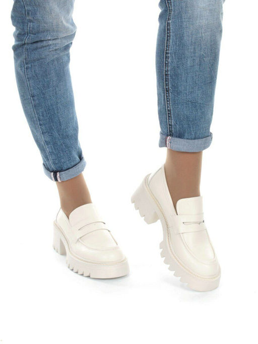 03-C1801-3 WHITE Лоферы женские (натуральная кожа) - No name фото 4