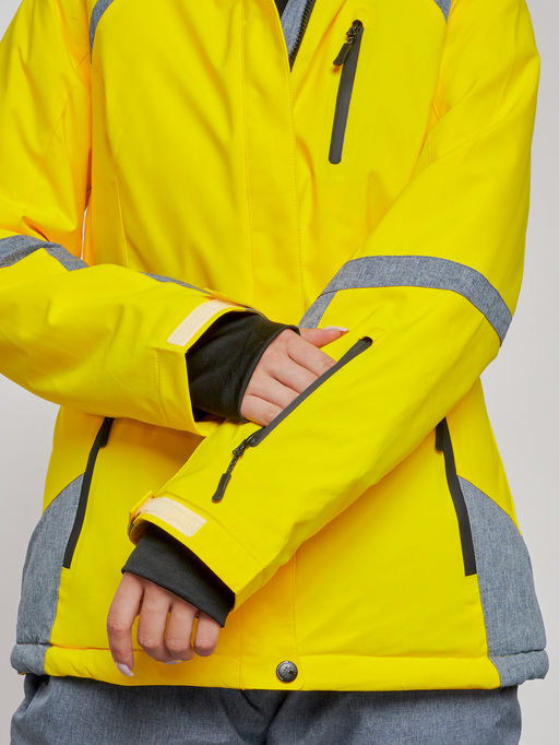 Горнолыжная куртка женская зимняя желтого цвета 2316J - Chunmai фото 8