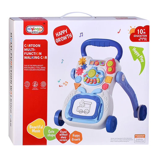 Каталка "Арт-мобиль" звук, доска для рисования, в коробке