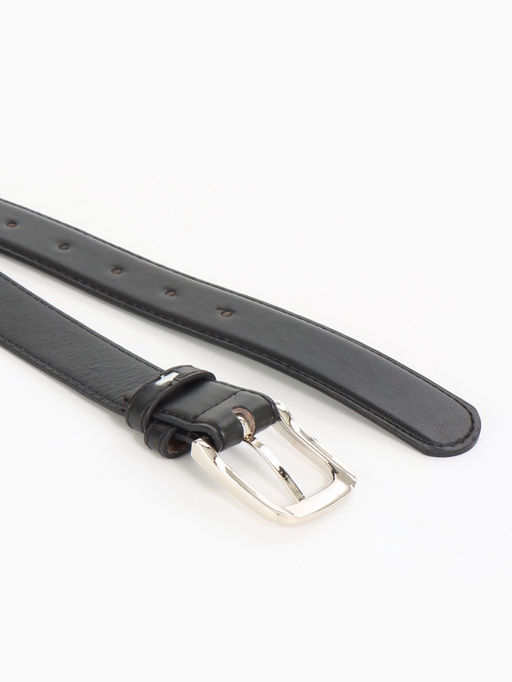 Ремень женский, 110×2.8 см, пряжка металл, серебристая, чёрный