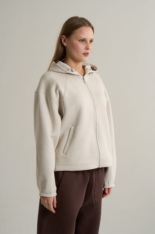 Толстовка на молнии Бежевый ICONIC Knit Track Top - Anta фото 2