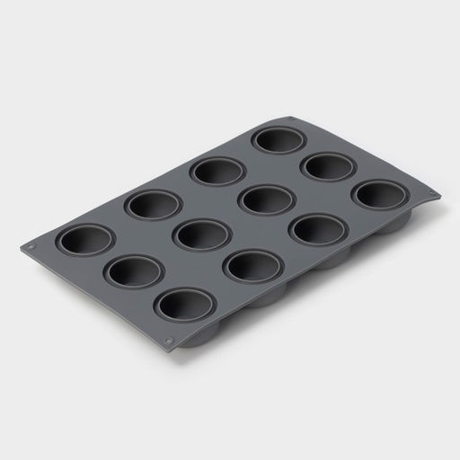 Форма для выпечки и муссовых десертов KONFINETTA Фолд, силикон, 28,8?17,1?2,6 см, 12 ячеек (4,2?2,5 см), цвет серый  фото 4