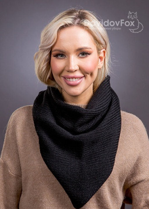 ВИДЕООБЗОР Косынка трикотаж черный - Davidovfox фото 2