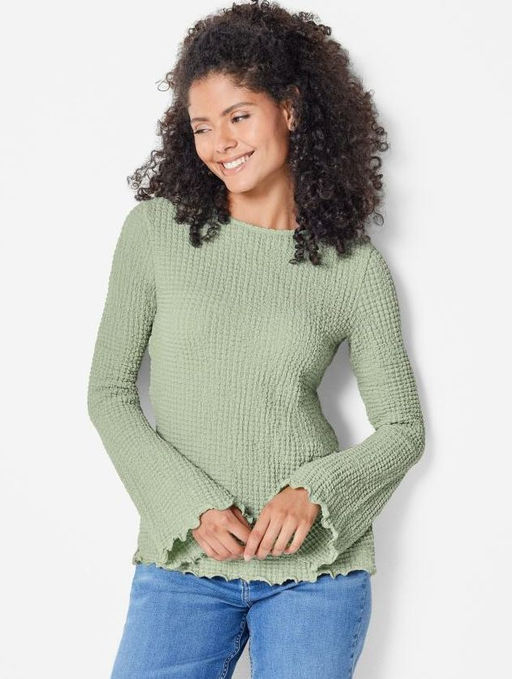 Женский жаккардовый лонгслив ESMARA