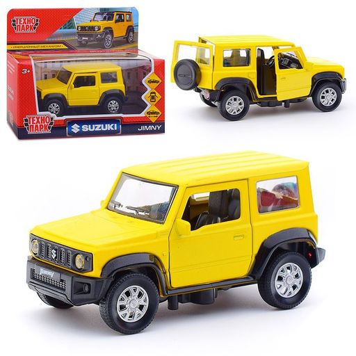 . Модель "Suzuki Jimny" металл 11,5 см, двери, багаж, инерц, желтый, кор. арт.JIMNY-12-YEBK