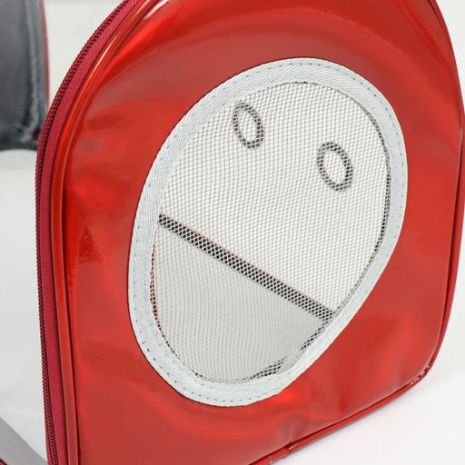 Сумка - переноска для животных, прозрачная, 43 х 24 х 28 см, красная - Пижон фото 5