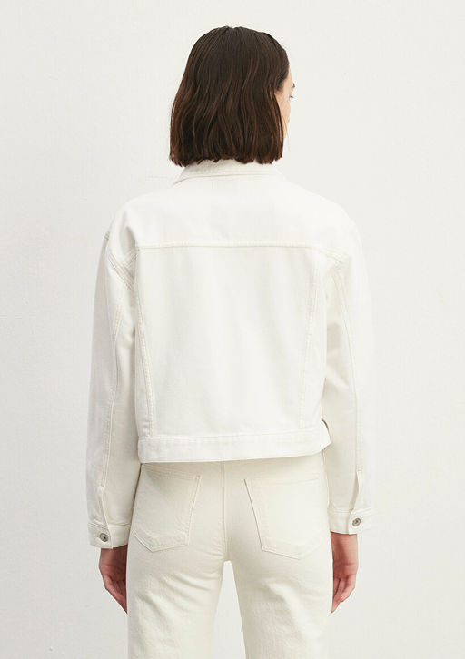 Megi Mavi Premium K?r?k Beyaz Jean Ceket  фото 3