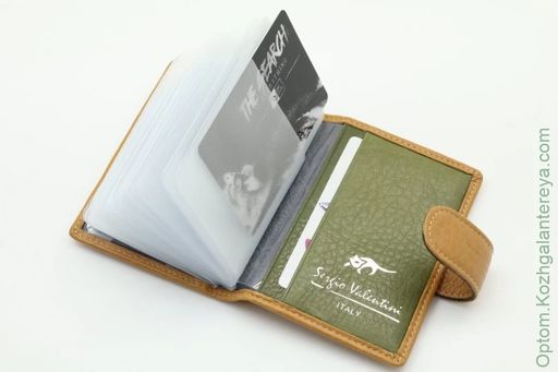 Женская кожаная визитница Sergio Valentini СВ 8041-010  фото 11