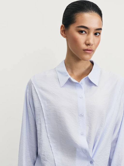 Рубашка асимметричного кроя из вискозы / Zarina фото 7