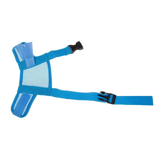 Намордник сетчатый с двойной фиксацией, размер M (длина по носу 10 см, обхват морды 20 см), голубой - Пижон фото 5