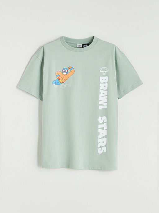 Bisiklet Yaka Brawl Stars Bask?l? Erkek ?ocuk Ti??rt