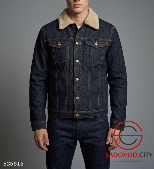 Куртка джинсовая утепленная с мехом демисезонная