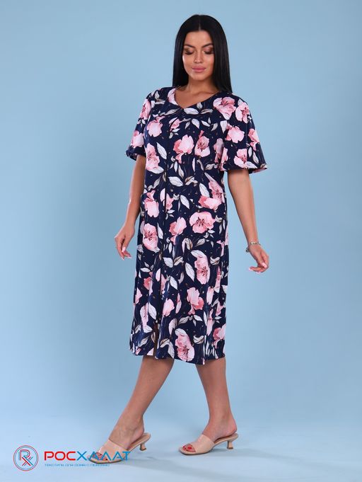 Трикотажный халат на молнии маки КМ-17 (3)