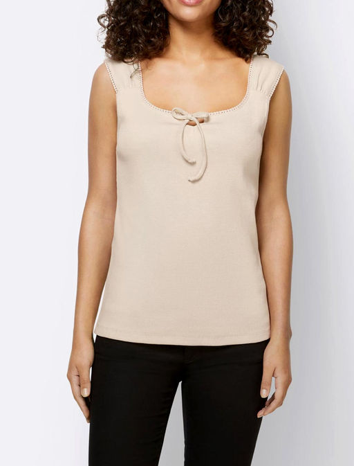 Топ, песочный - Linea tesini фото 5