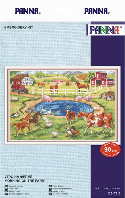 Набор для вышивания PANNA DE-7218 Утро на ферме 33.5 х 21.5 см