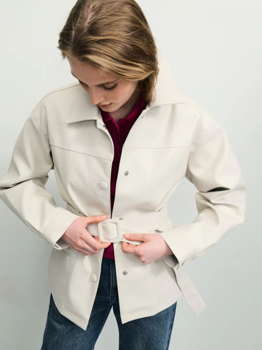 Куртка-рубашка с поясом ZR2604102208-60 / Zarina  фото 3