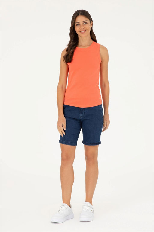 Kad_n Nar _i_e_i Bisiklet Yaka Kolsuz Basic Ti__rt - U.s. polo assn фото 4