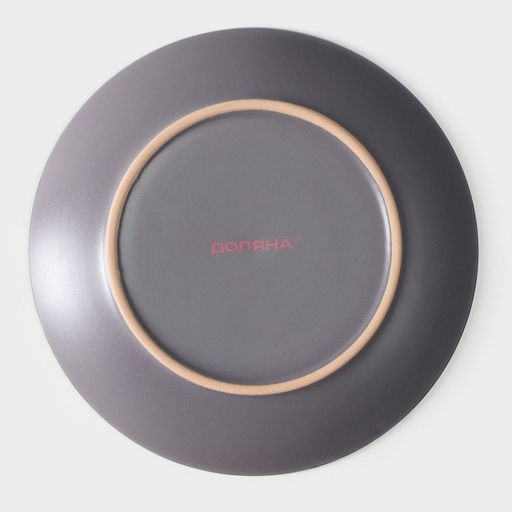 Тарелка керамическая десертная Доляна Ваниль, d=19,5 см, цвет серый  фото 7