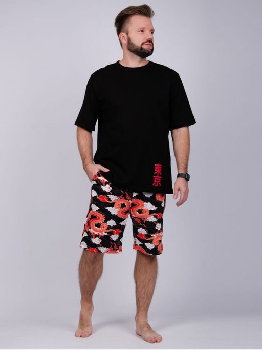 Костюм Драконы шорты, трикотаж - Малина фото 17