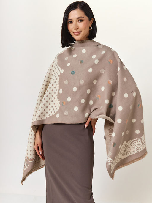 в составе ШЕРСТЬ и КАШЕМИР Большой, мягкий, теплый двусторонний палантин - Tantino фото 2