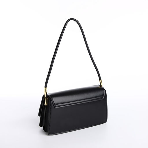 Сумка на клапане, цвет черный 24*13*8 см - Nazamok фото 7