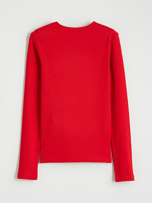 Bisiklet Yaka ?i?ekli K?z ?ocuk Ti??rt