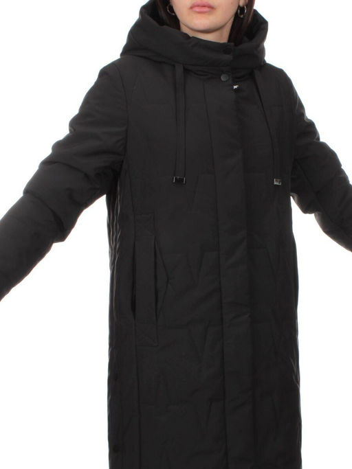 1120 BLACK Пальто зимнее облегченное женское (холлофайбер 150 гр.) - Fashion фото 2