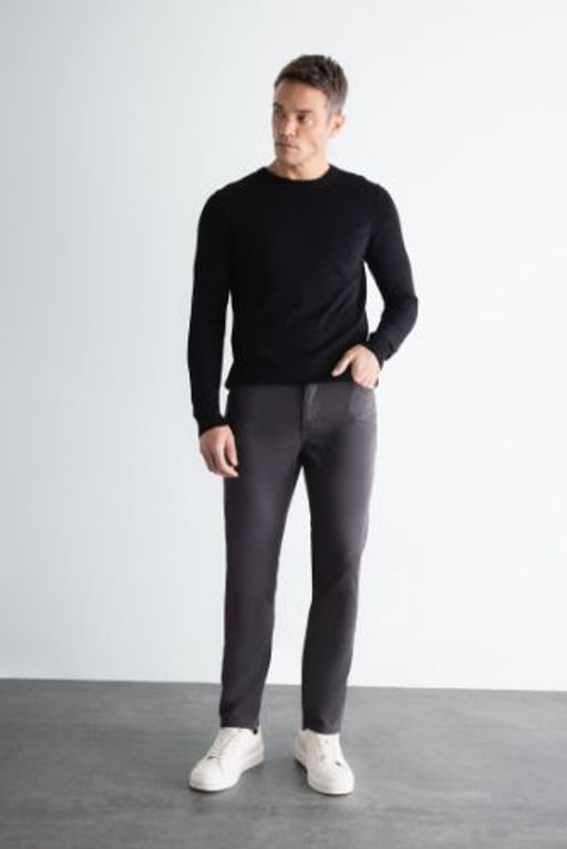 Chino Kanvas Pantolon Slim Fit Dar Kesim Pamuklu Esnek Dar Paca