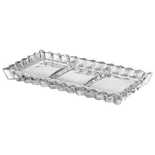 БЛЮДО СЕРВИРОВОЧНОЕ CRYSTALITY, 3 СЕКЦИИ, 28,5*15*2,5 СМ - Lefard фото 2