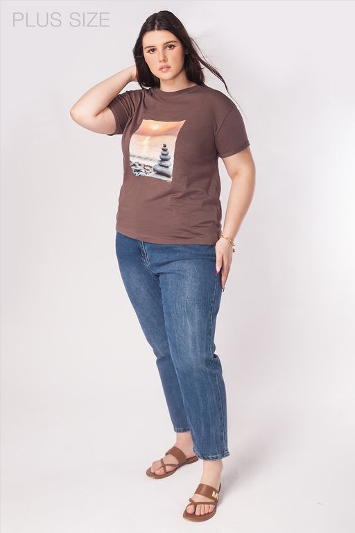 Джинсы mom-fit из 100% хлопкового денима - Vilatte фото 5