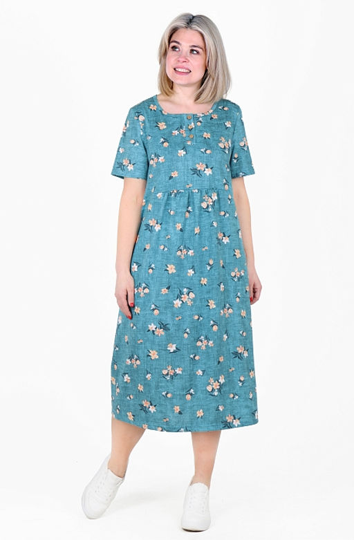 Платье Альбина Х-480 (48-62) кулирка. Цвет в ассортименте - Лотос фото 5