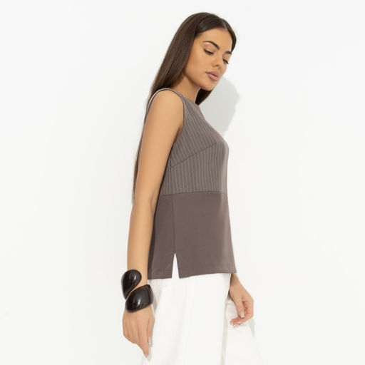 Блуза свободной посадки Кейт Мосс отдыхает (brown) - Charutti фото 4