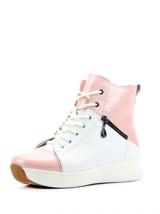 Ботинки EDART 312.omega.w.white/pink/байка