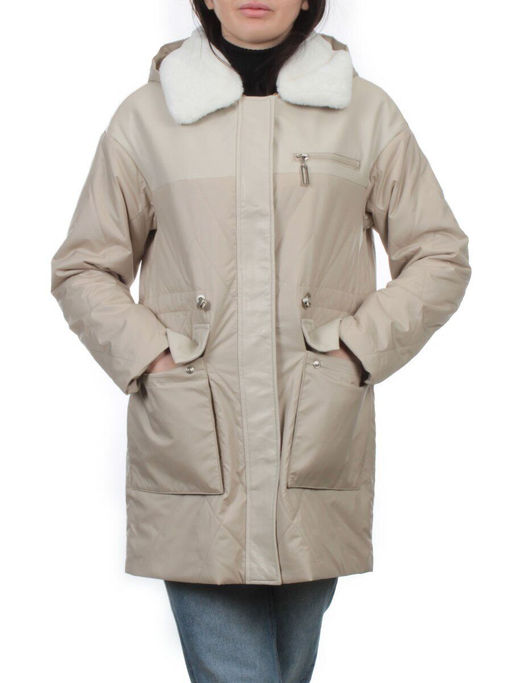 M24-096 BEIGE Куртка демисезонная женская (100 гр. холлофайбер) - Fashion фото 3
