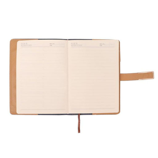 Ежедневник недатированный Calligrata, А5, в линейку, с хлястиком, 100 листов, обложка ПВХ, синий  фото 5